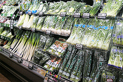 野菜売場は狭くしたが棚を増やして扱い量を変えない